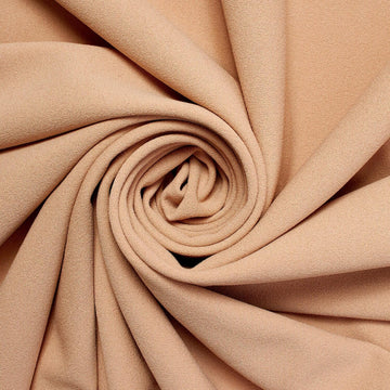 Scuba Crepe Fabric Stretch Double Knit Neoprene Polyester Spandex Techno Material By the Yard - Sand (10 Yards)