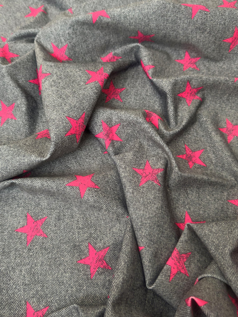 Star Print Premium Nylon Spandex Fabric - Ultra-Soft & Stretchy 4-Way Stretch Fabric by The Yard - Perfect for