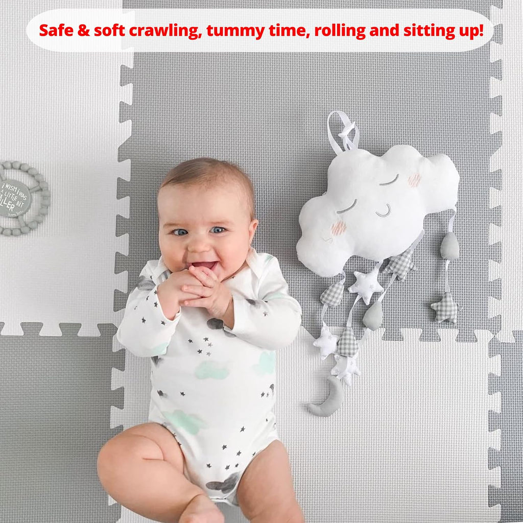 Extra Large Baby Play Mat Tiles Thick Foam Non-Toxic Floor Puzzle Mat Interlocking Activity Playmat for Infants