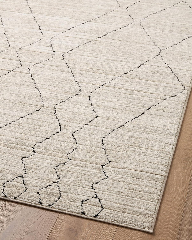 Darby Collection DAR-03 Sand/Charcoal 7'-10" x 10' Area Rug