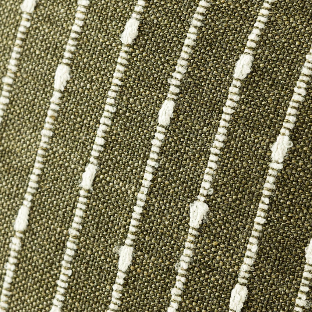 Decorative Striped Boucle Throw Pillow Covers 24x24 Olive Green