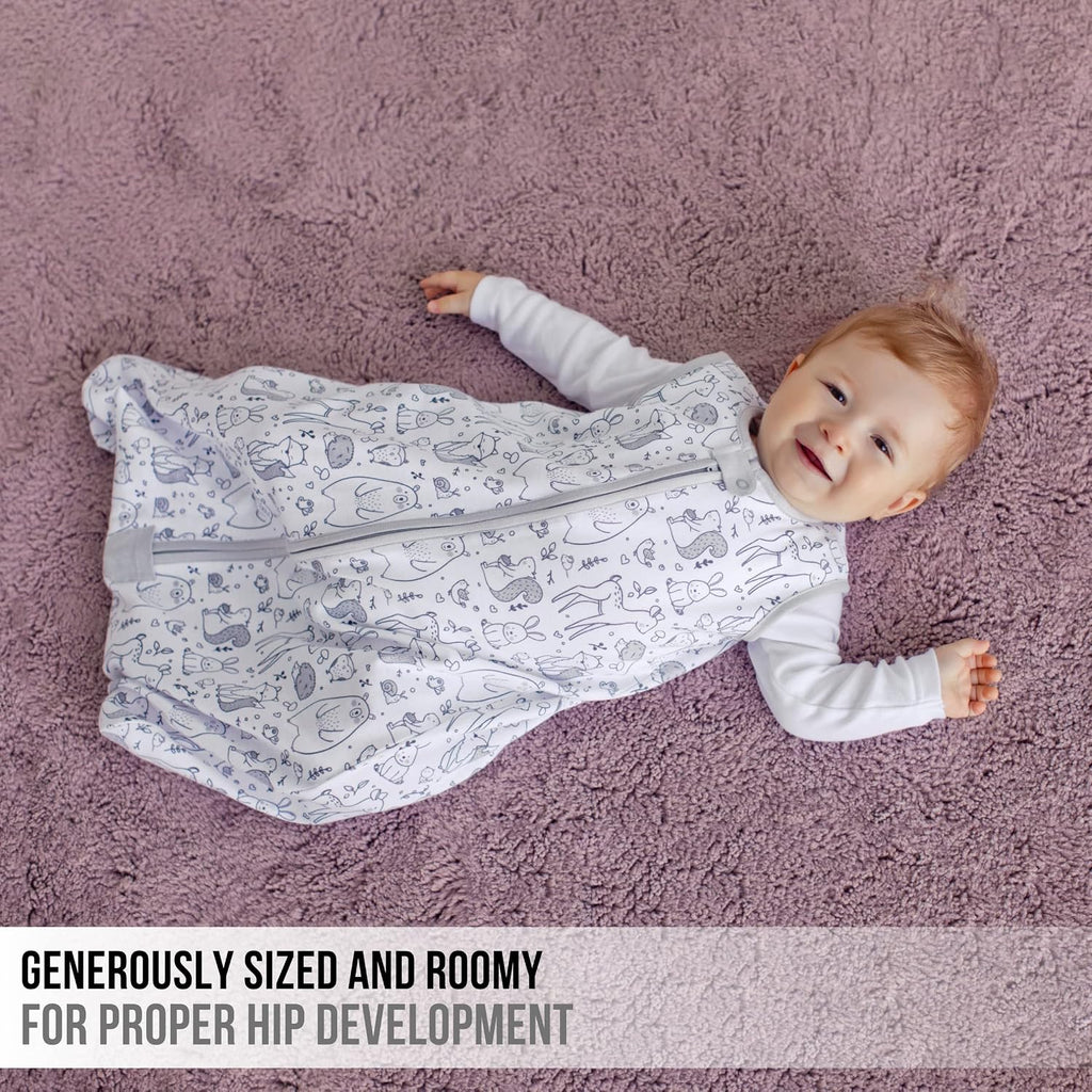 Organic Cotton Baby Wearable Blanket 1.0 TOG Sleep Sack Pack