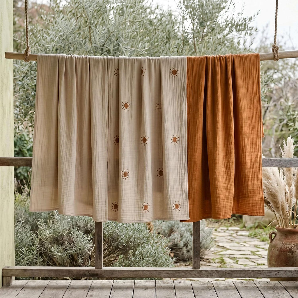 Muslin Swaddle Blankets, 3 Pack Breathable Soft Receiving Blanket, Large 38 x 40 inches Swaddle Wrap