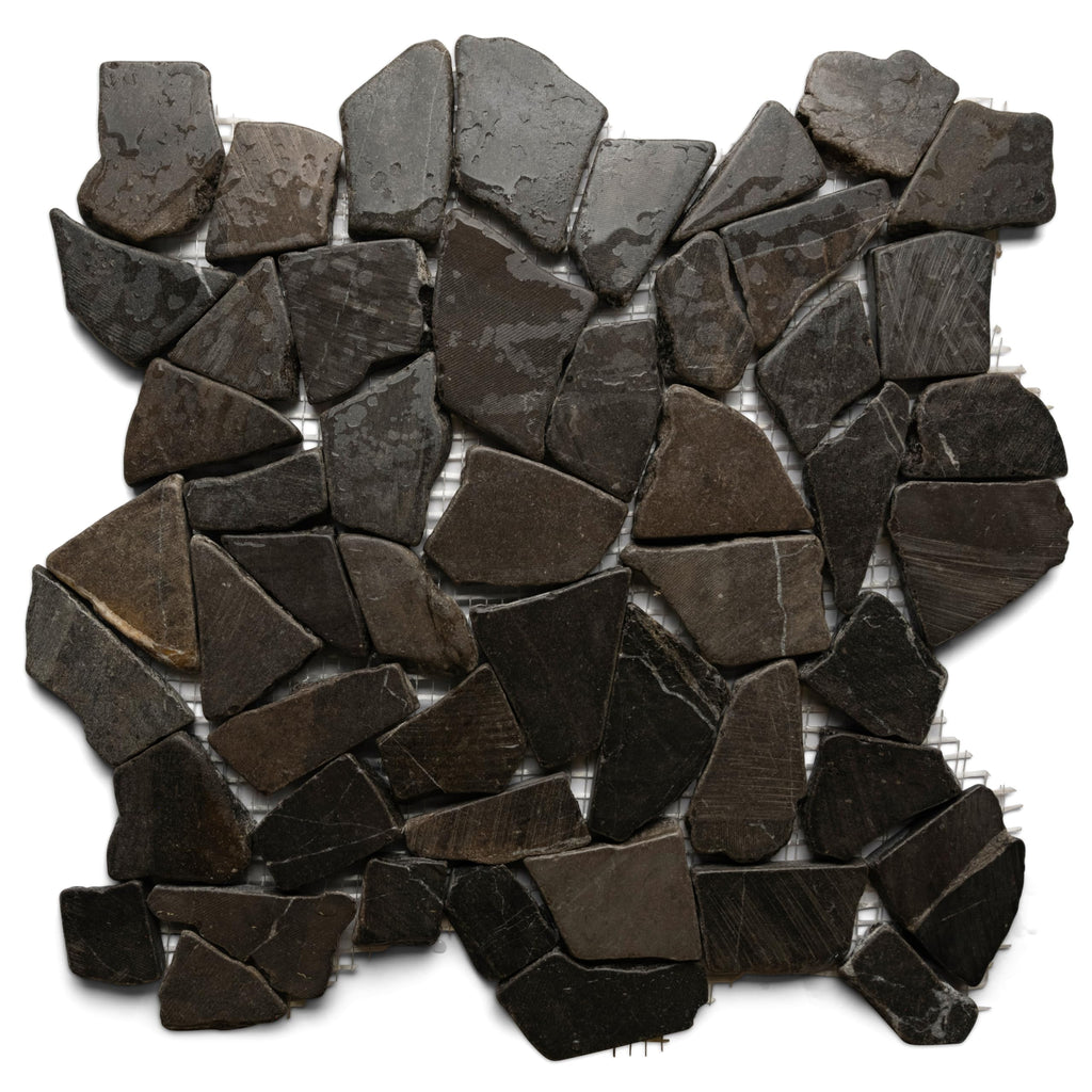 CNK Grey XL Stone - 12" x 12" Unpolished Natural Stone Backsplash, and Outdoor Flooring | Durable Eco-Friendly Easy