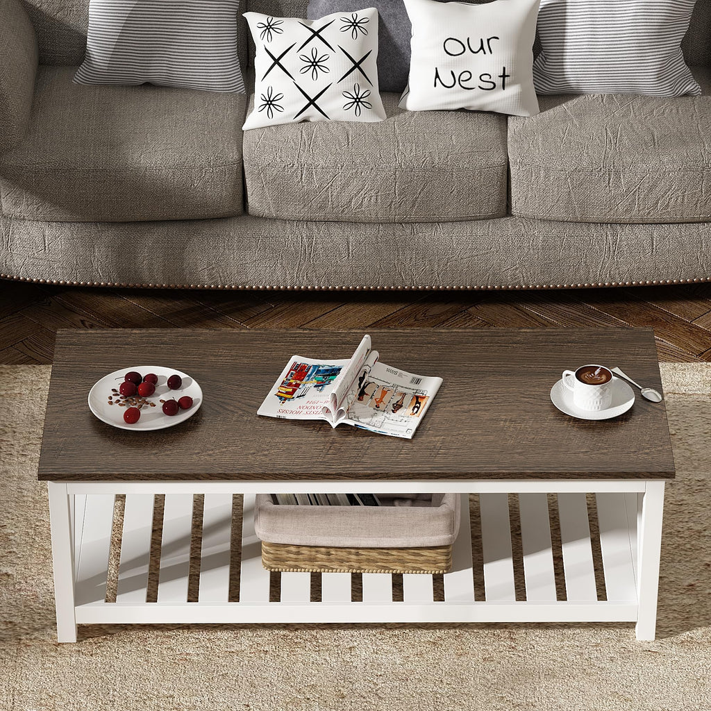 47" Farmhouse Coffee Table with A-Frame Design