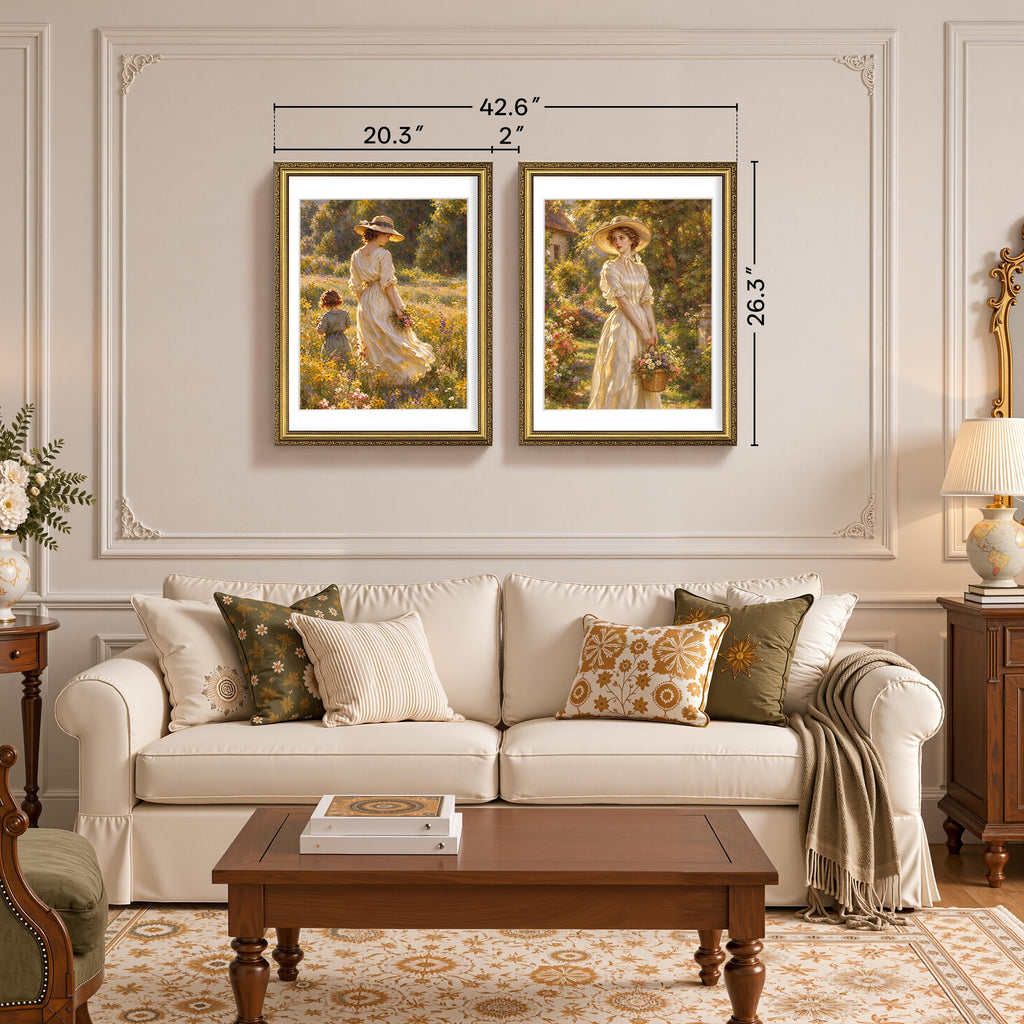 18x24 Vintage Picture Frame, Acrylic Cover, Gold, 4-Pack