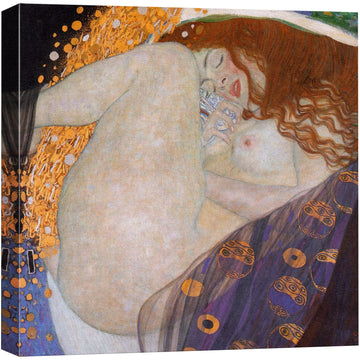 Canvas Print Wall Art Danae by Gustav Klimt Historic Cultural Illustrations Fine Art Traditional Scenic Dramatic