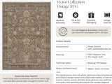 6x6 Round Rugs Brown Washable Rug for Living Room Bedroom Large Neutral Vintage Rug Carpet Distresse