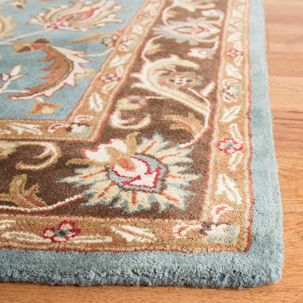 Heritage Area Rug - 9' x 12', Blue & Brown, Handmade Traditional Oriental Wool