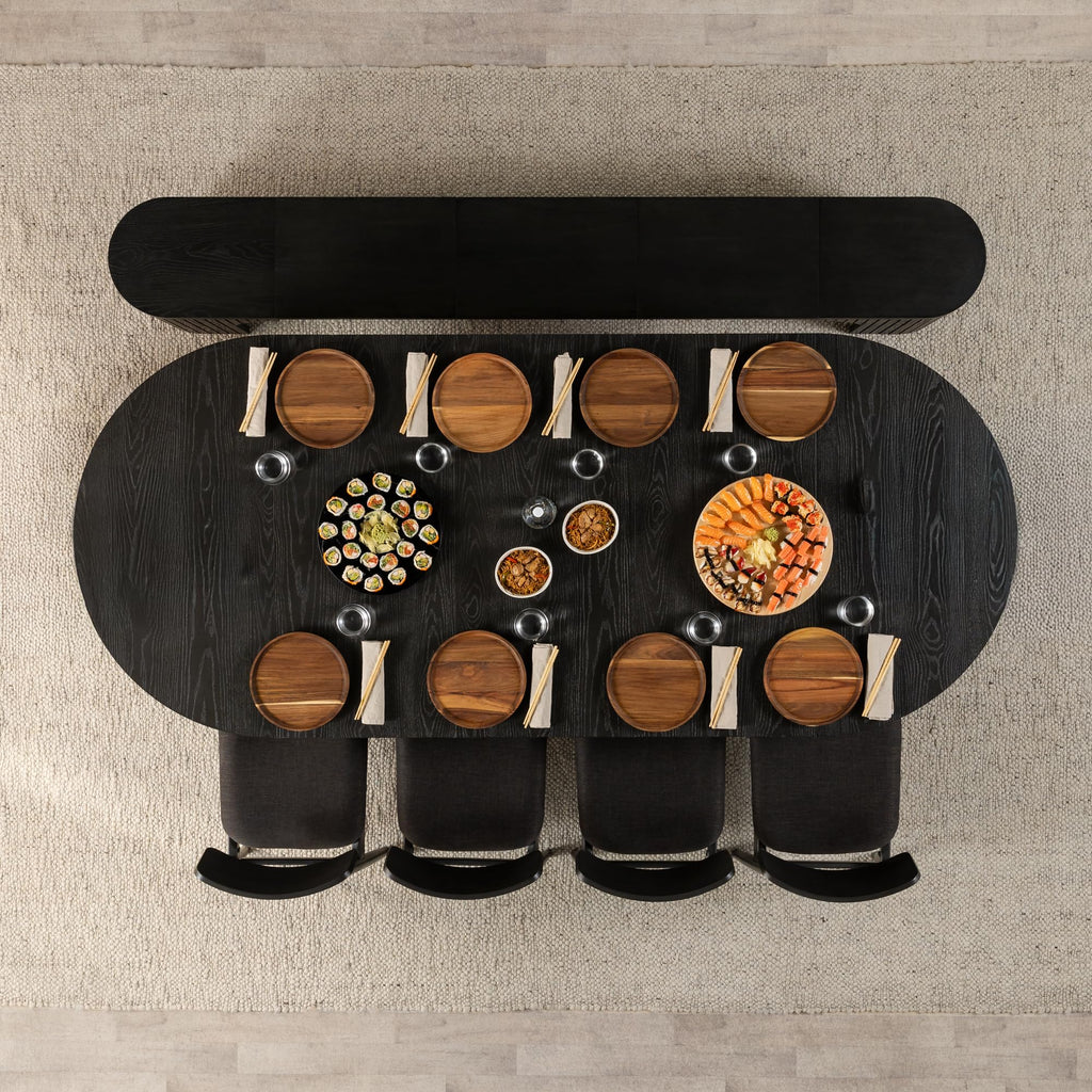 Round Dining Table, Black