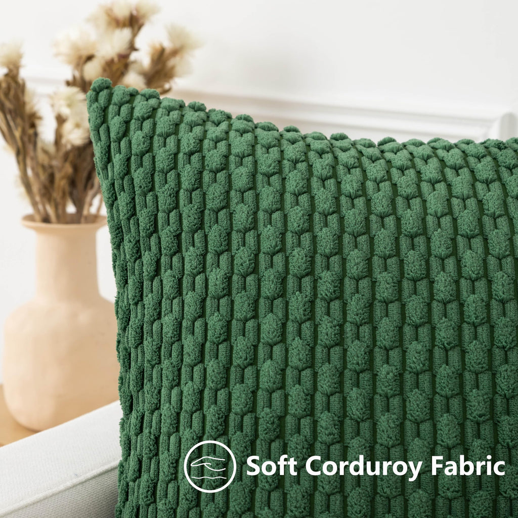 Soft Corduroy Decorative Pillow Cover 26x26 Inch Boho Striped Throw Pillow Cover Modern Home Decor for Sofa Living