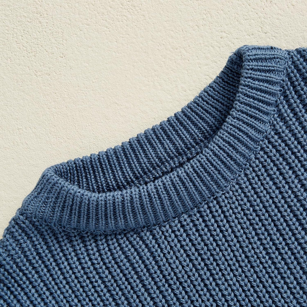 Toddler Baby Girl Boy Knit Sweater Long Sleeve Pullover Oversized Sweatshirt Fall Winter Clothes
