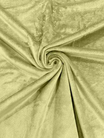 58/60" Wide Solid Minky Smooth Plush Faux Fur Fabric by The Yard (Sage)