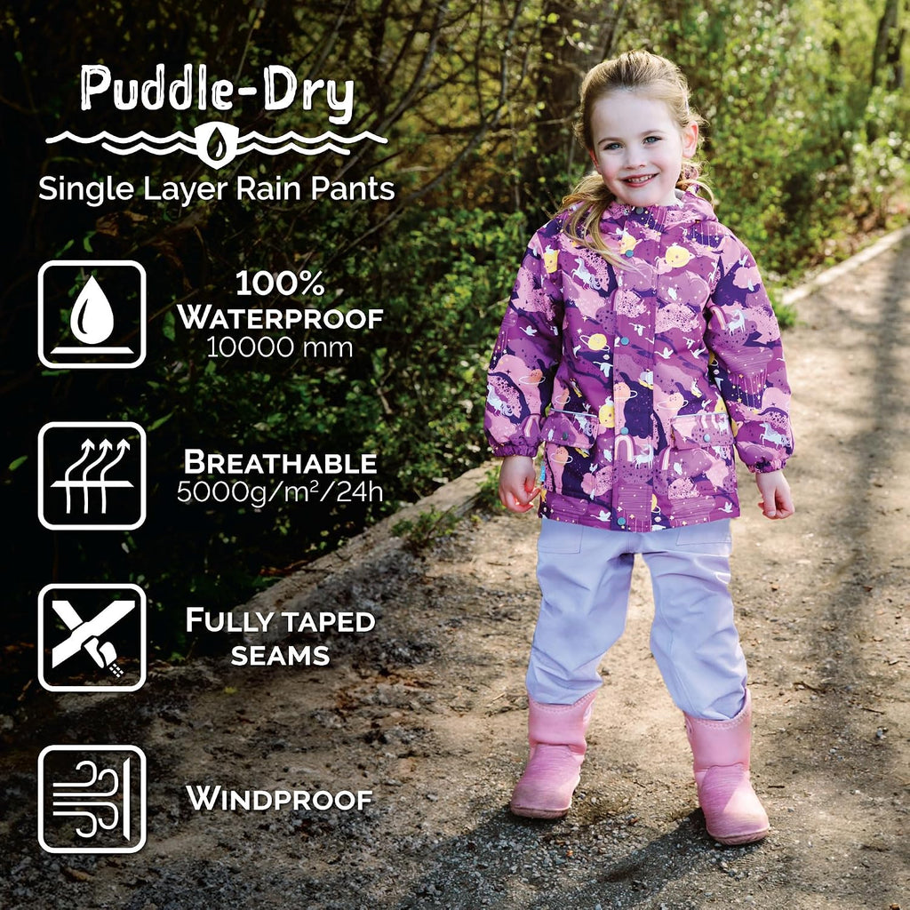 Puddle-Dry Rain Pants for Toddlers and Kids