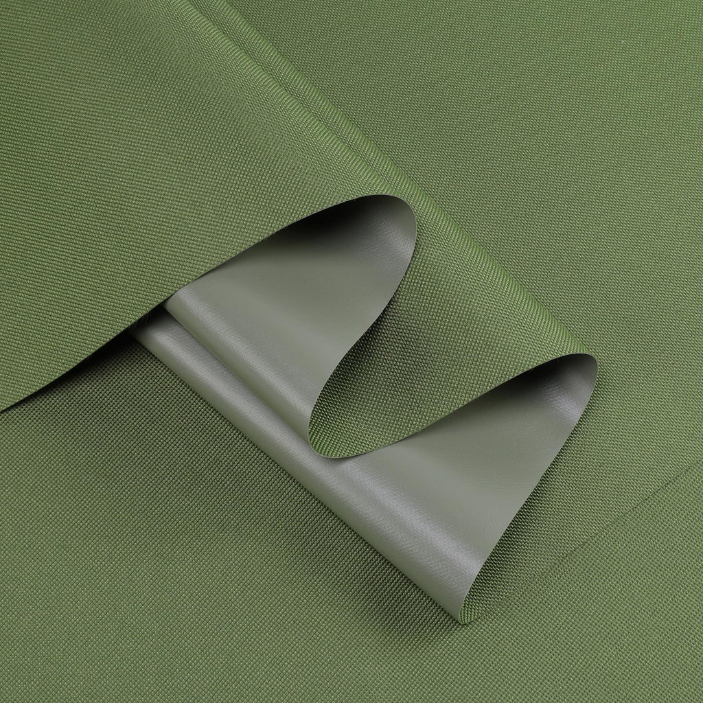 Marine Waterproof Canvas Fabric 600D PVC Backing 60"×360" Army