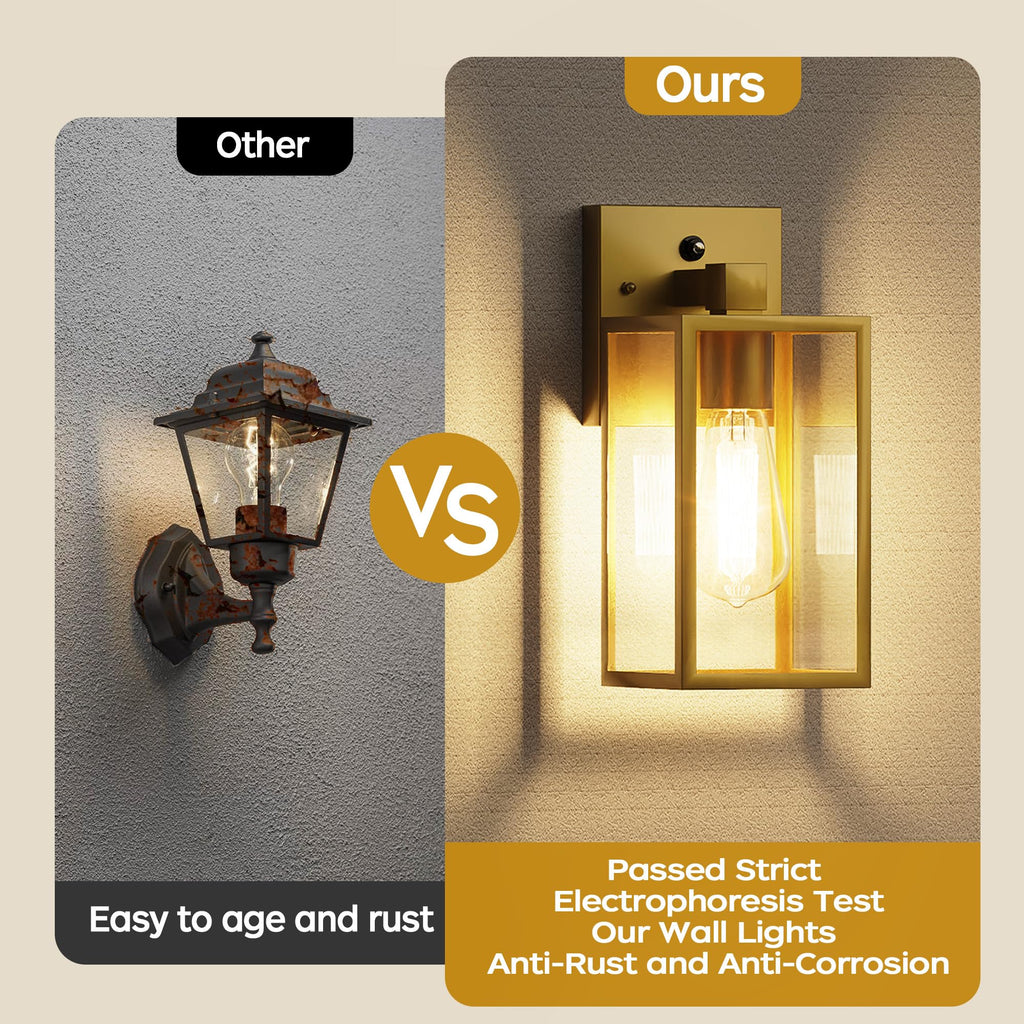 Dusk to Dawn Exterior Lighting Fixtures, Outdoor Porch Light Wall Sconce