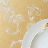 Harmony Scroll Woven Damask Fabric Tablecloth, Everyday, Parties, Special Occasions, Weddings and Ho