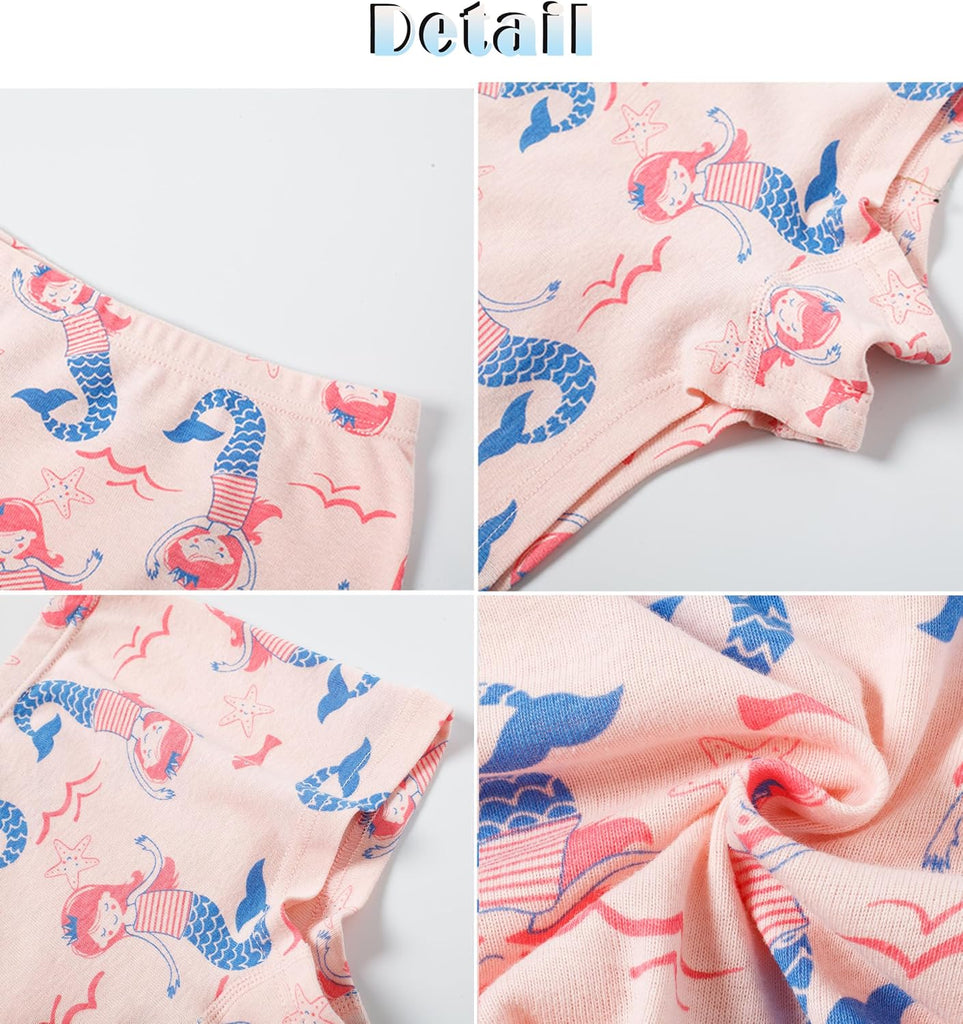 Girls Soft Boyshort Panties Cotton Briefs Kids Underwear