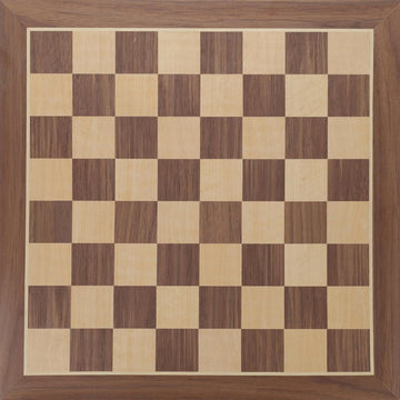 Classic Walnut Wooden Chess Board Only 11.875 inches, Large Chess Board for Adults, Wood Veneer Chessboard, 1.25 inch
