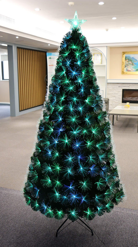 6 Ft Multi-Color Colors Changing LED Fiber Optic Christmas Tree Pre-lit (6ft)