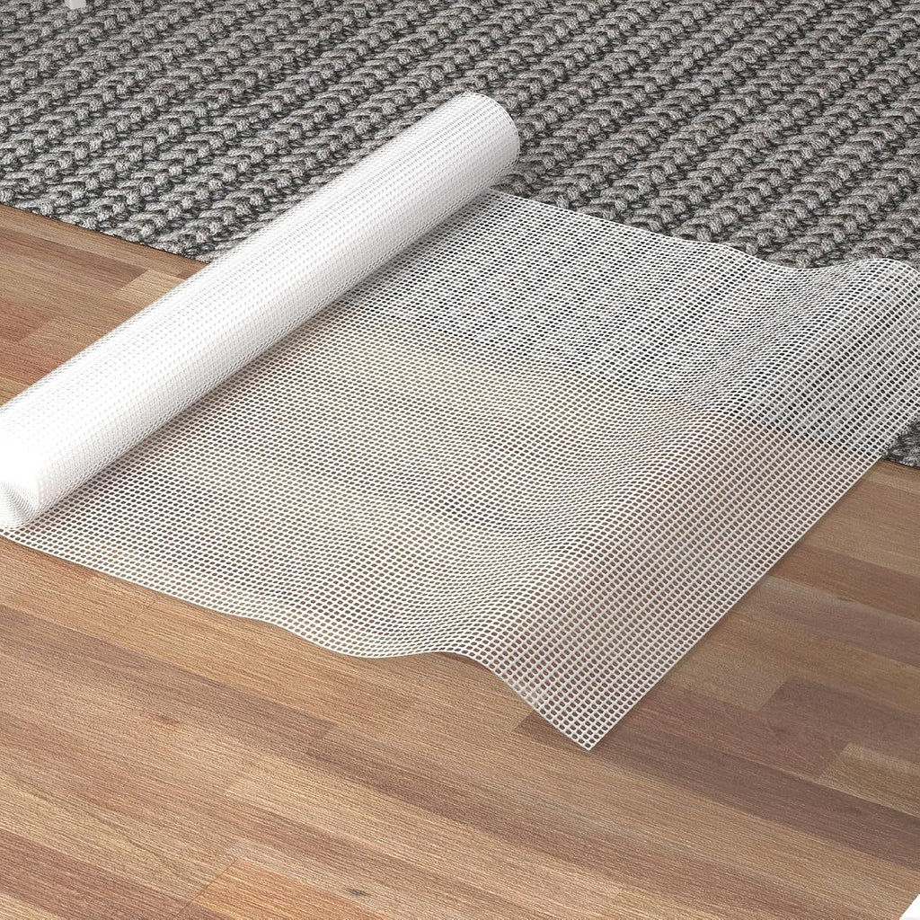 Silicone Non-Slip Rug Pad, Anti Skid Thin Area Rug Pad Gripper, Under Carpet Rug Mats for Hardwood Surface Floors