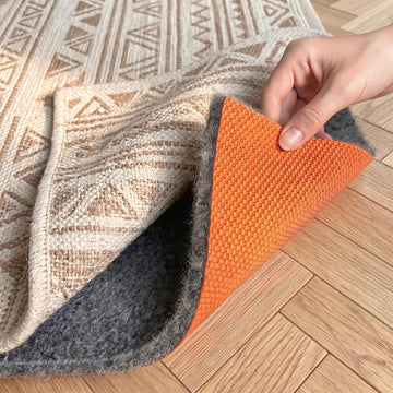 Rug Pad 2 x 6 Ft Non-Slip, Felt and Natural Rubber Backing, 1/4" Thick, Cushioned Gripper Pads, Keep Rugs in Place