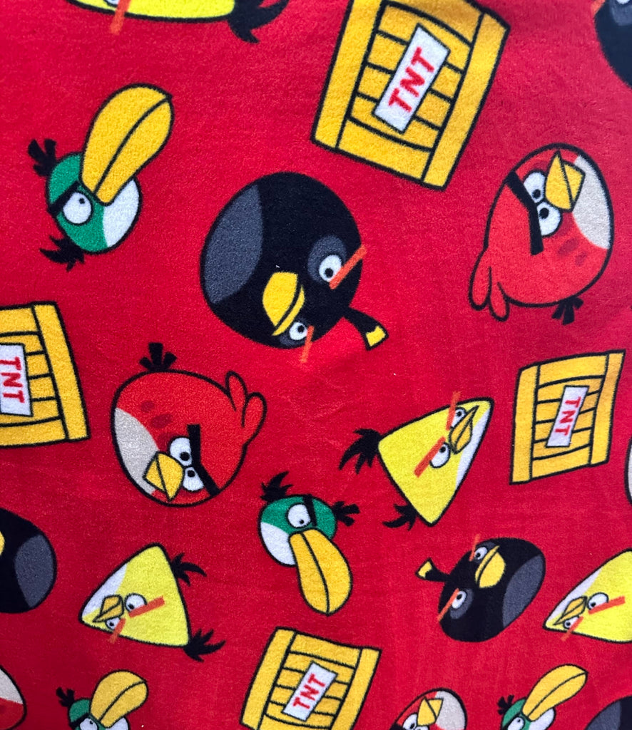 Angry Birds Prints Anti Pill Premium Fleece Fabric
