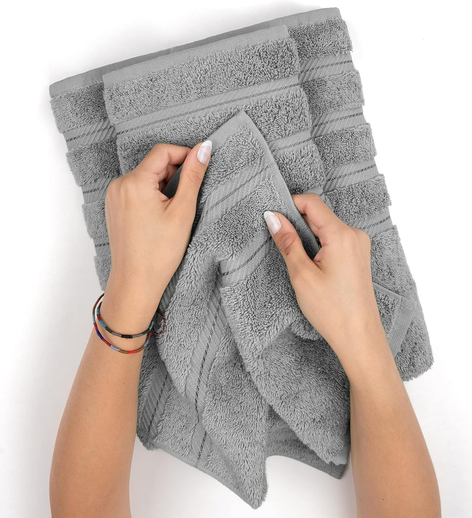 Soft Linen 100% Cotton Luxury Turkish Towels, 6 Piece Towel Set | Soft Absorbent Quick Dry OEKO Tex Standard 100