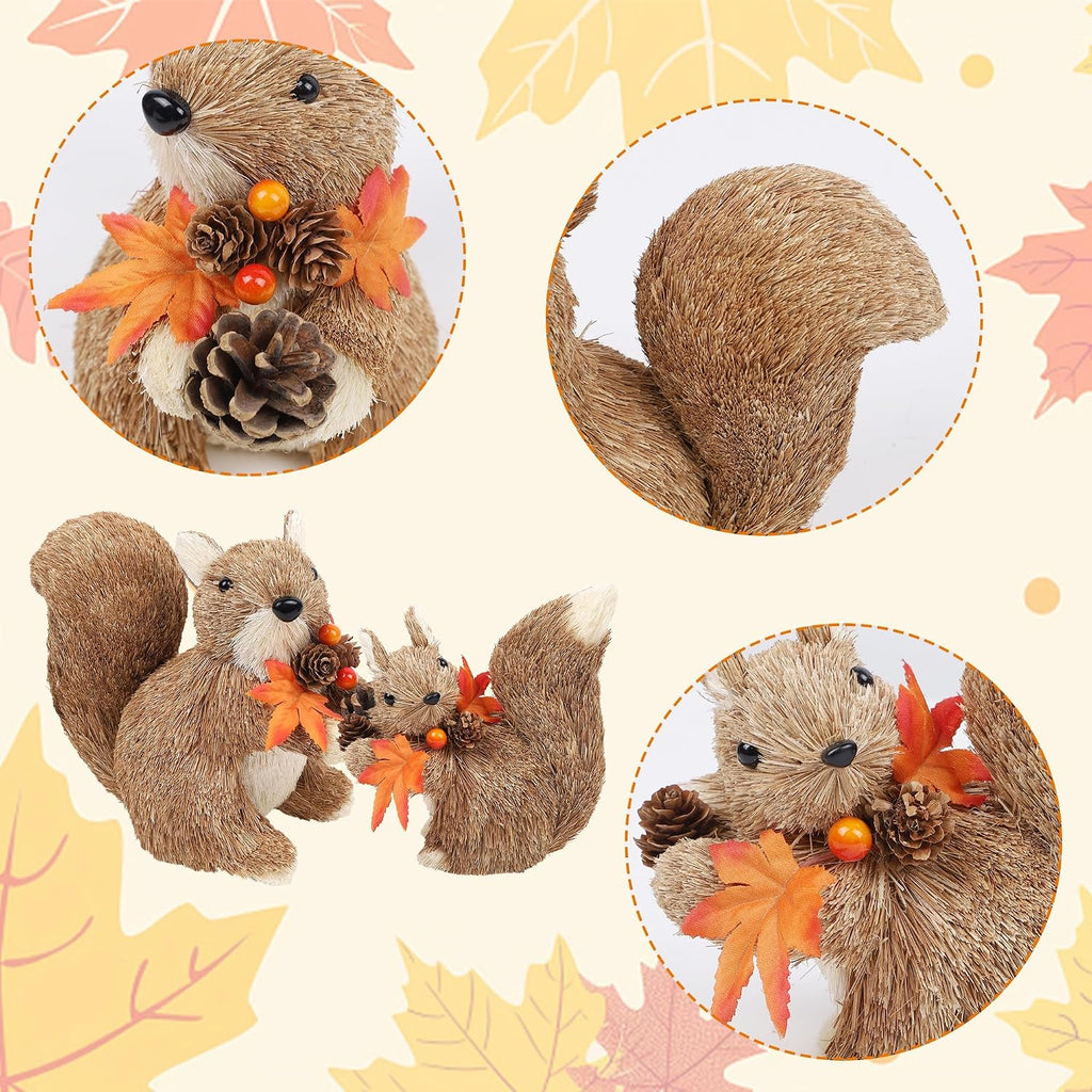Fall Decorations Squirrels Table Decor - Set of 2