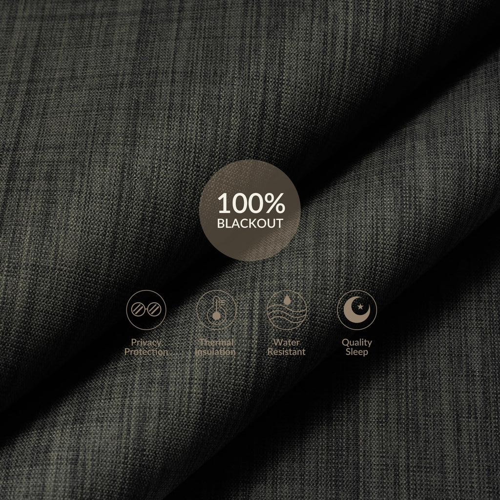 Cordless Blackout Roller Shades for Windows, Grey