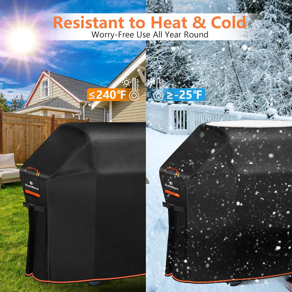 [Upgraded 1000D Heavy Duty Fabric] 55 inch Grill Cover for Outdoor Grill | Waterproof, Tear & Fade Resistant BBQ