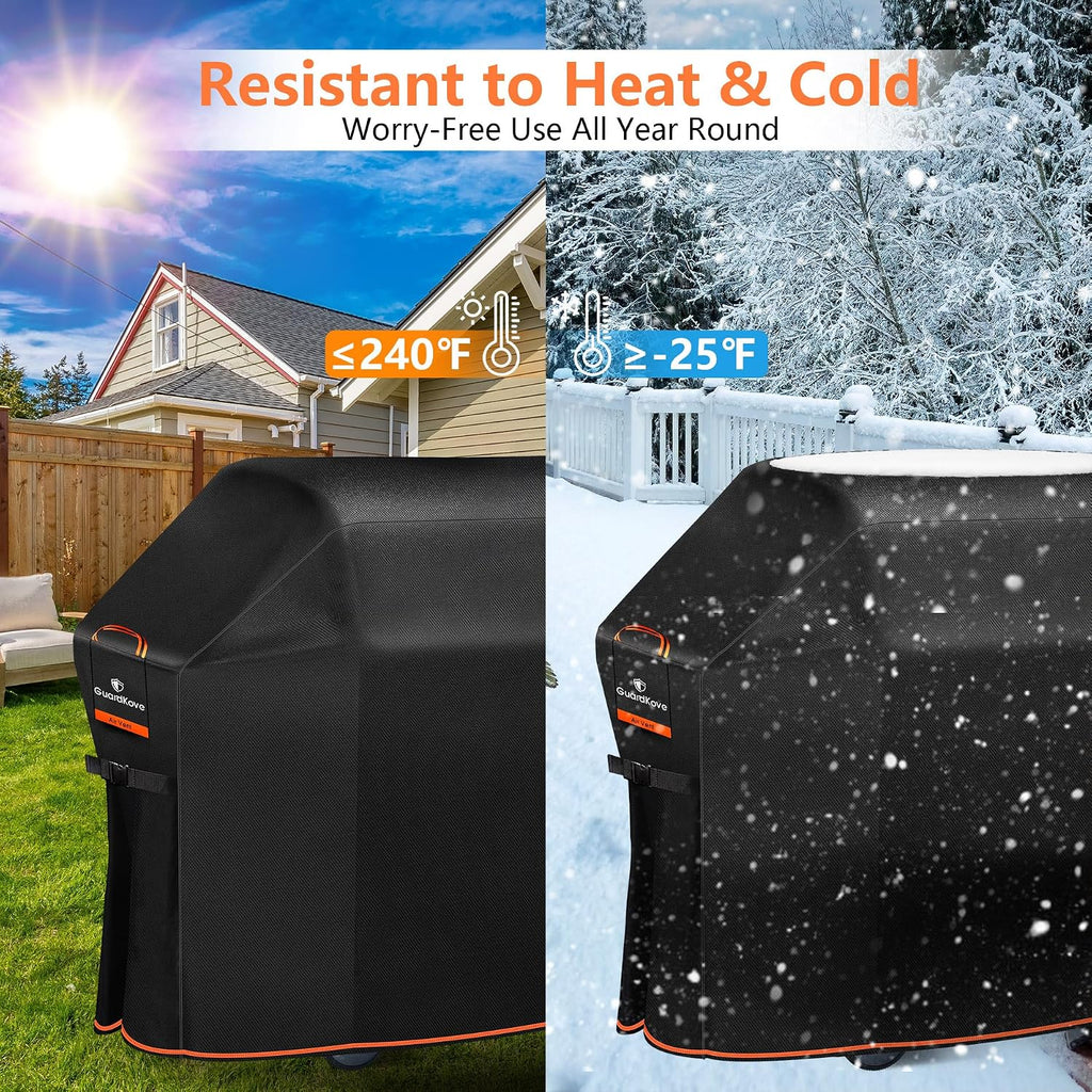 [Upgraded 1000D Heavy Duty Fabric] 60 inch Grill Cover for Outdoor Grill | Waterproof, Tear & Fade Resistant BBQ