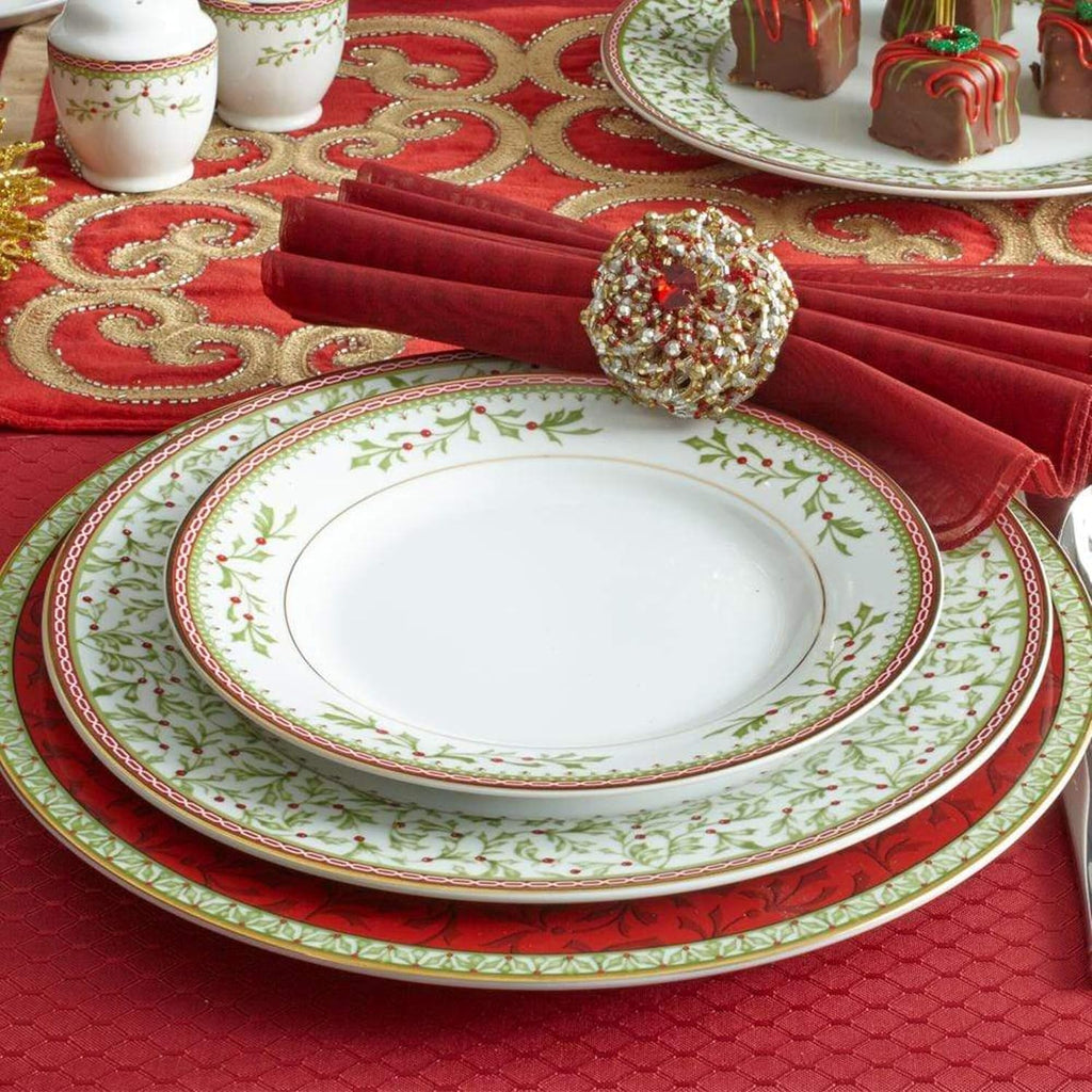 Holiday Traditions Dinnerware Set with Mugs (16 Piece)