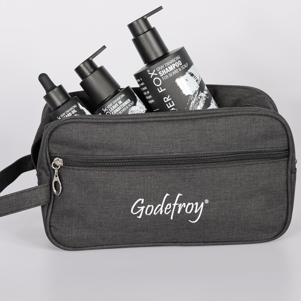 Silver Fox Complete Men's Grooming Collection, Beard and Mustache Care Kit With Travel Bag, Gift For Men