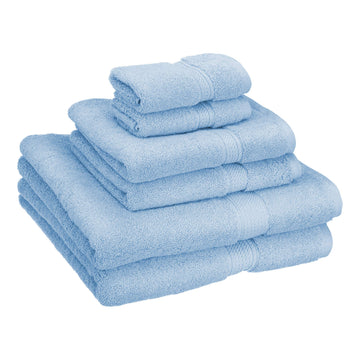 Egyptian Cotton Solid Towel Set, 6-Piece, 6PC, Skylark