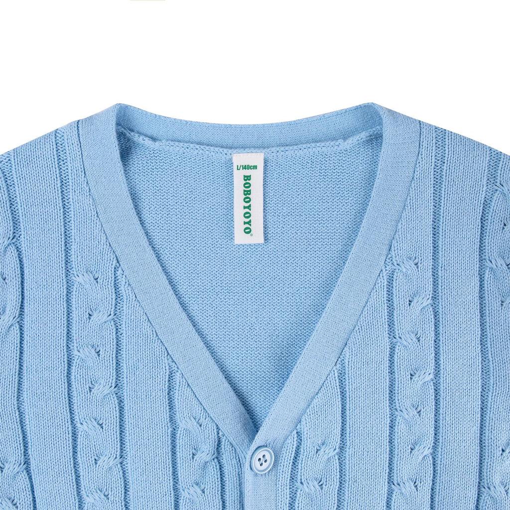 100% Cotton Kids Button Cardigan School Uniform