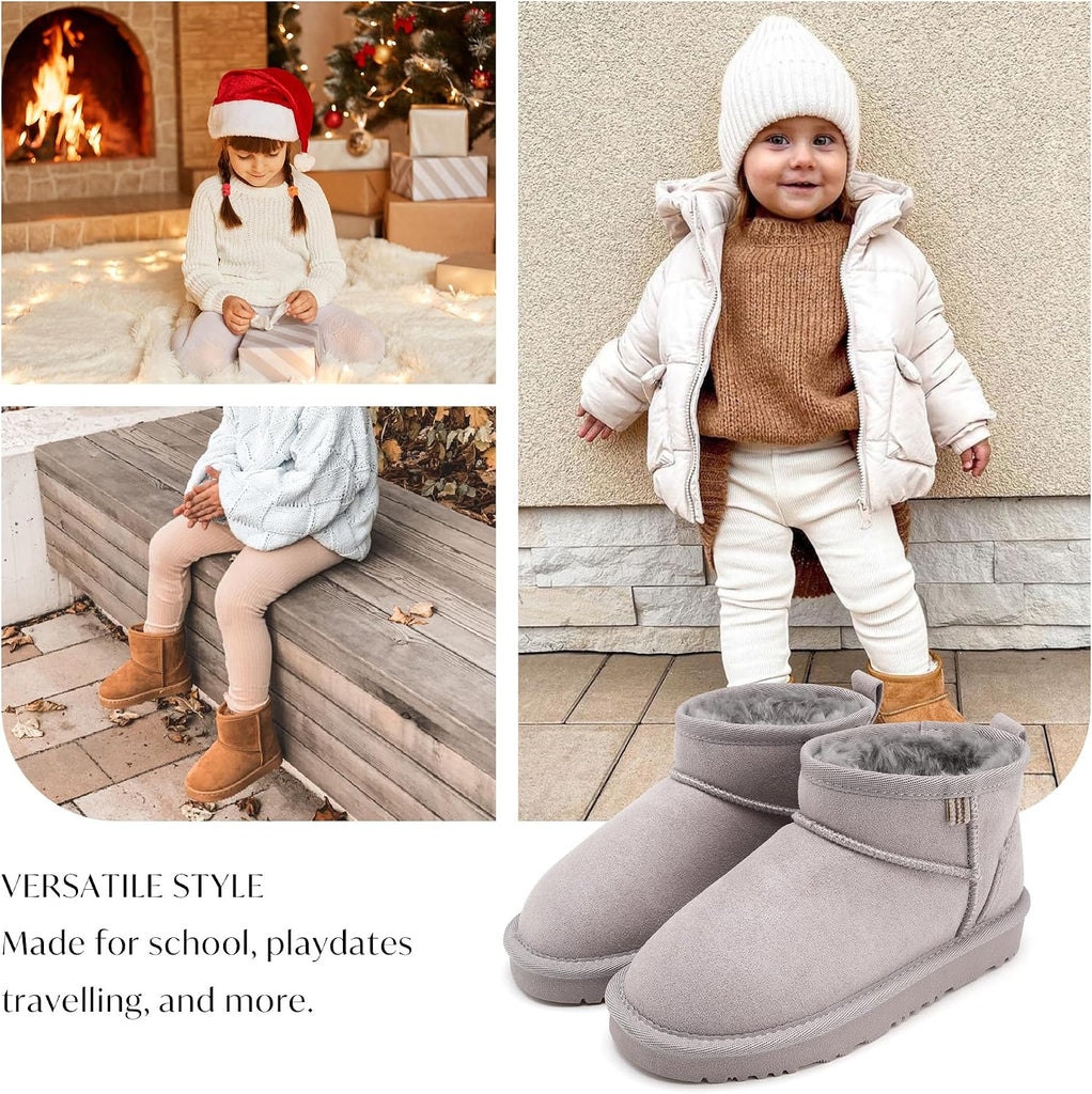 Kids Snow Boots Girls Boys Winter Ankle Boots