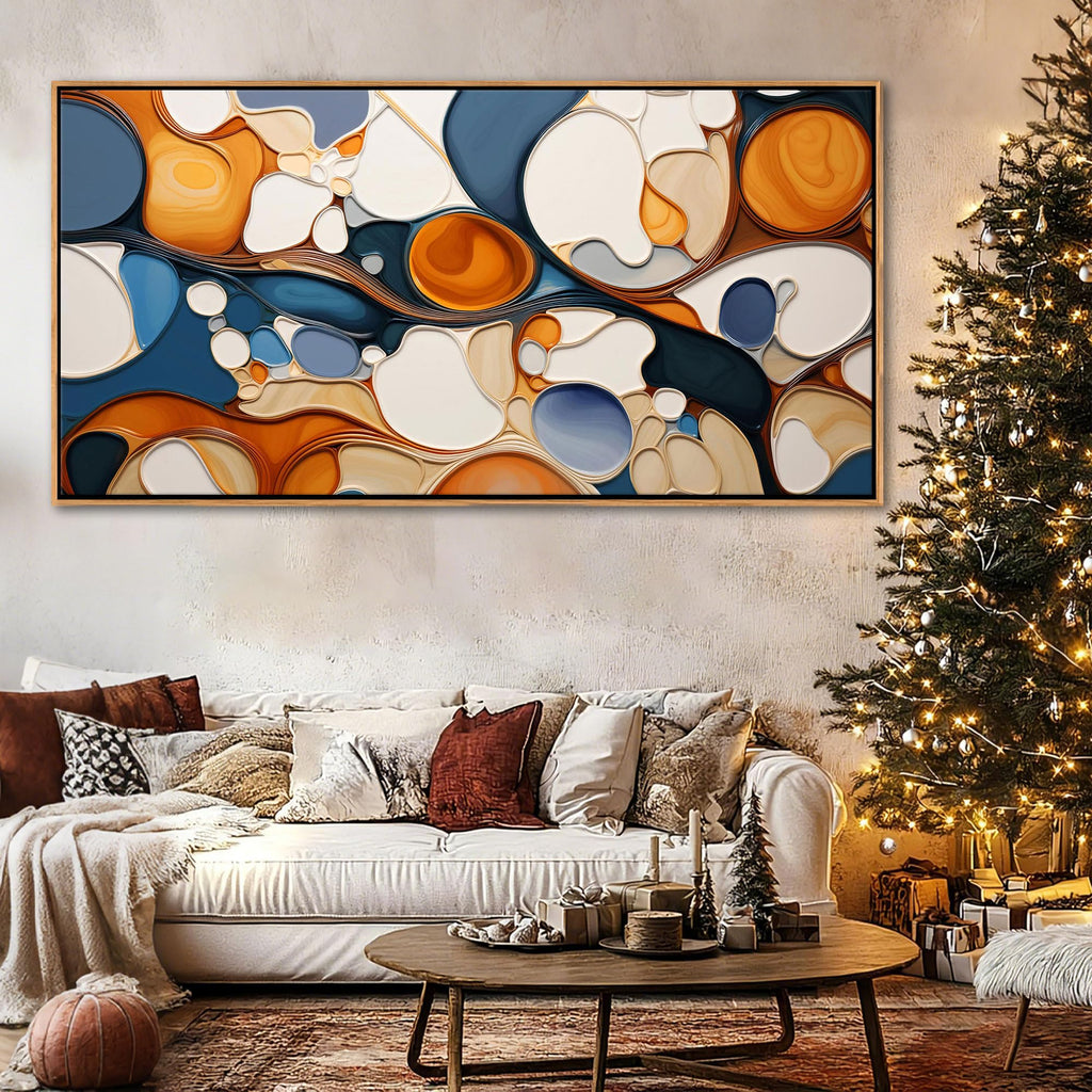 Abstract Wall Art - Modern Colorful Canvas Wall Art - Large Framed Decorations, Wall Decor - Office Artwork Wall Decor