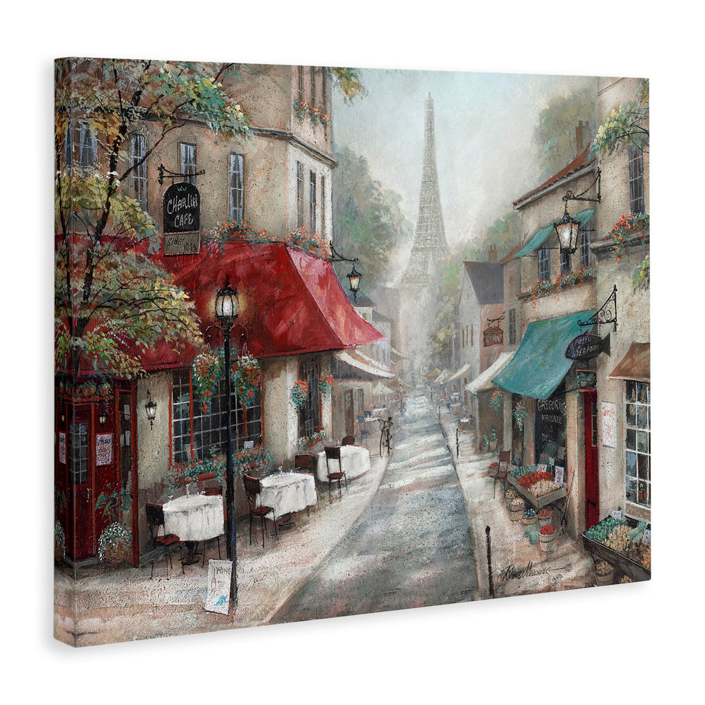 Parisian City Streets, 16 x 20 Inch Canvas Wall