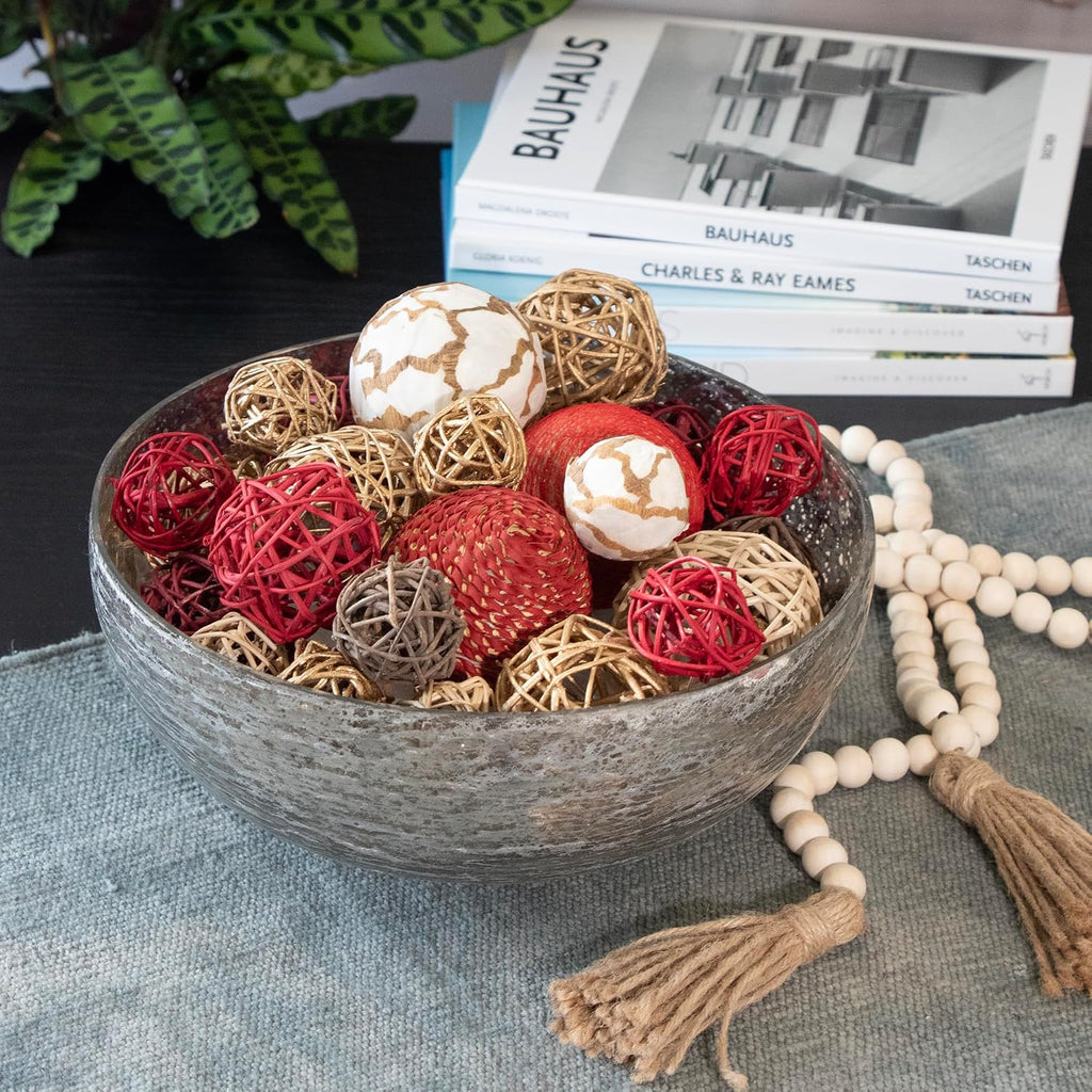 Decorative Balls Orbs Bag (Red Gold)
