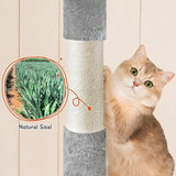 76.5in Multi-Level Large Cat Tree, Big Cat Tower with 3 Condos, Cozy Plush Perches