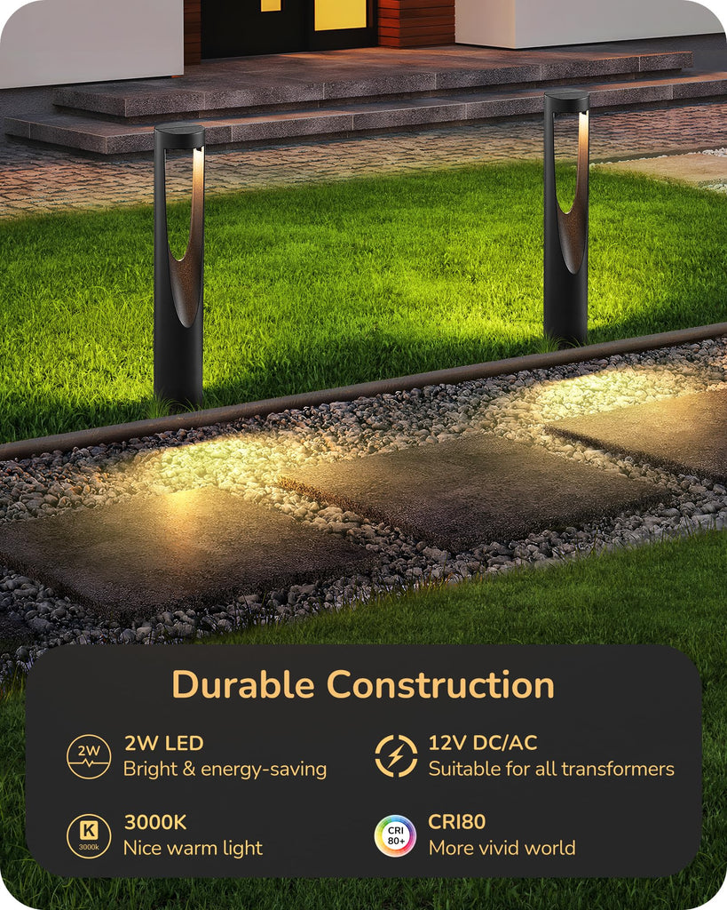 Low Voltage Landscape Lights for Walkway 8 Pack
