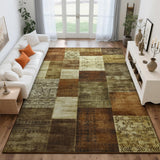 Tepook Modern Area Rug for Living Room, 6x9 Geometric Large Rugs for Bedroom