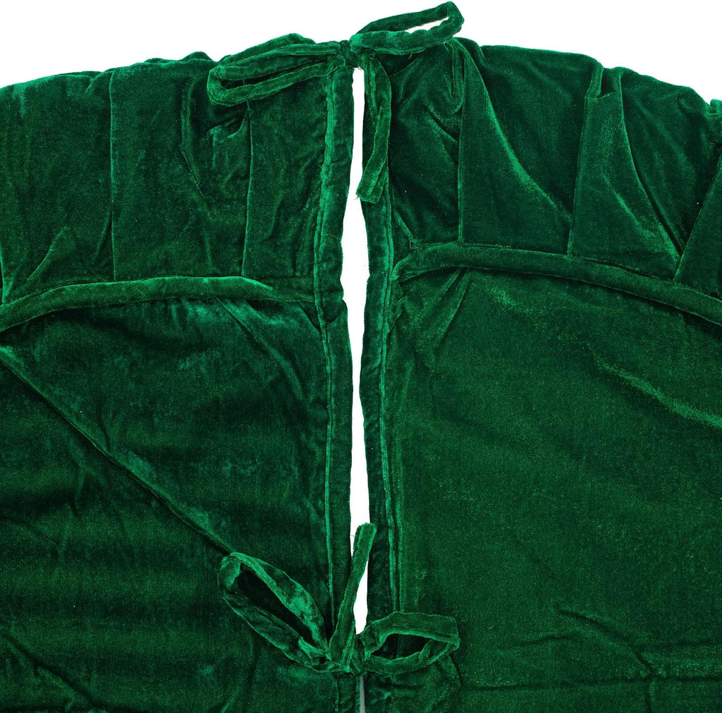 60" Plush Emerald Green Velvet Christmas Tree Skirt
