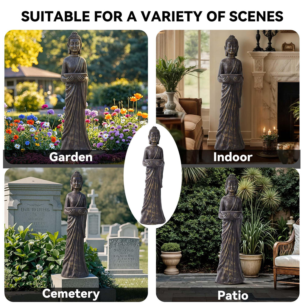 Buddha Statue Large, 42" Tall Zen Decor Figures Indoor Outdoor
