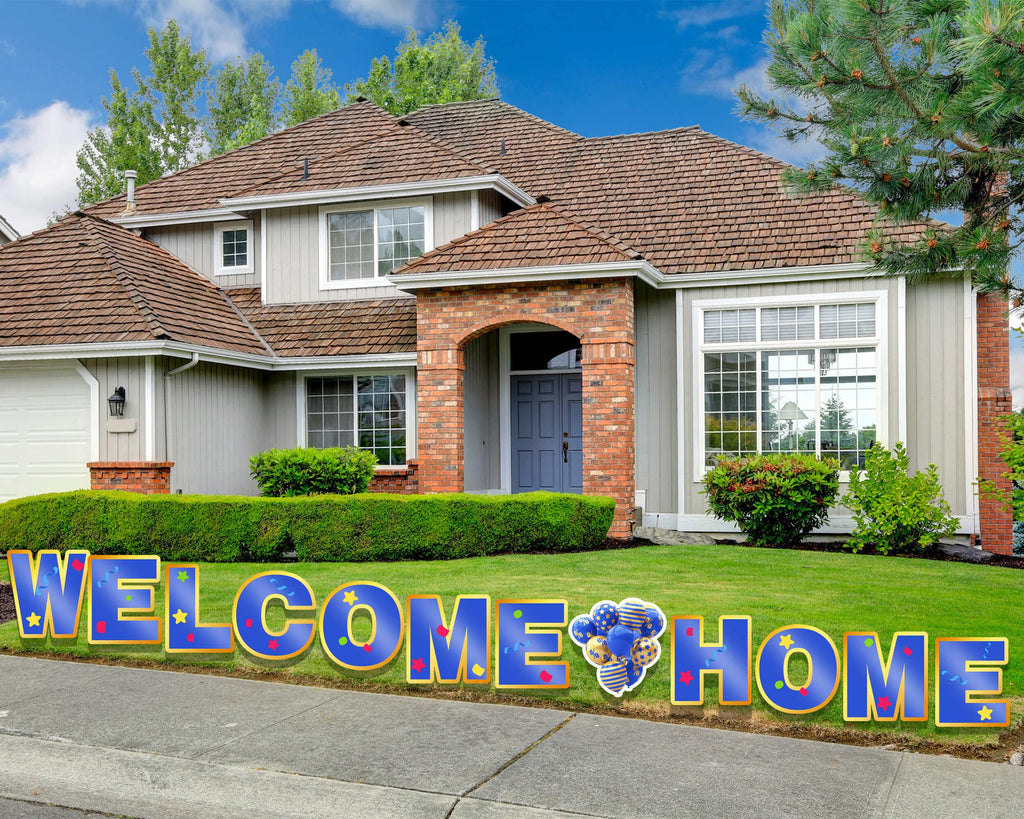 Welcome Home Yard Sign with Stakes-Set of 12