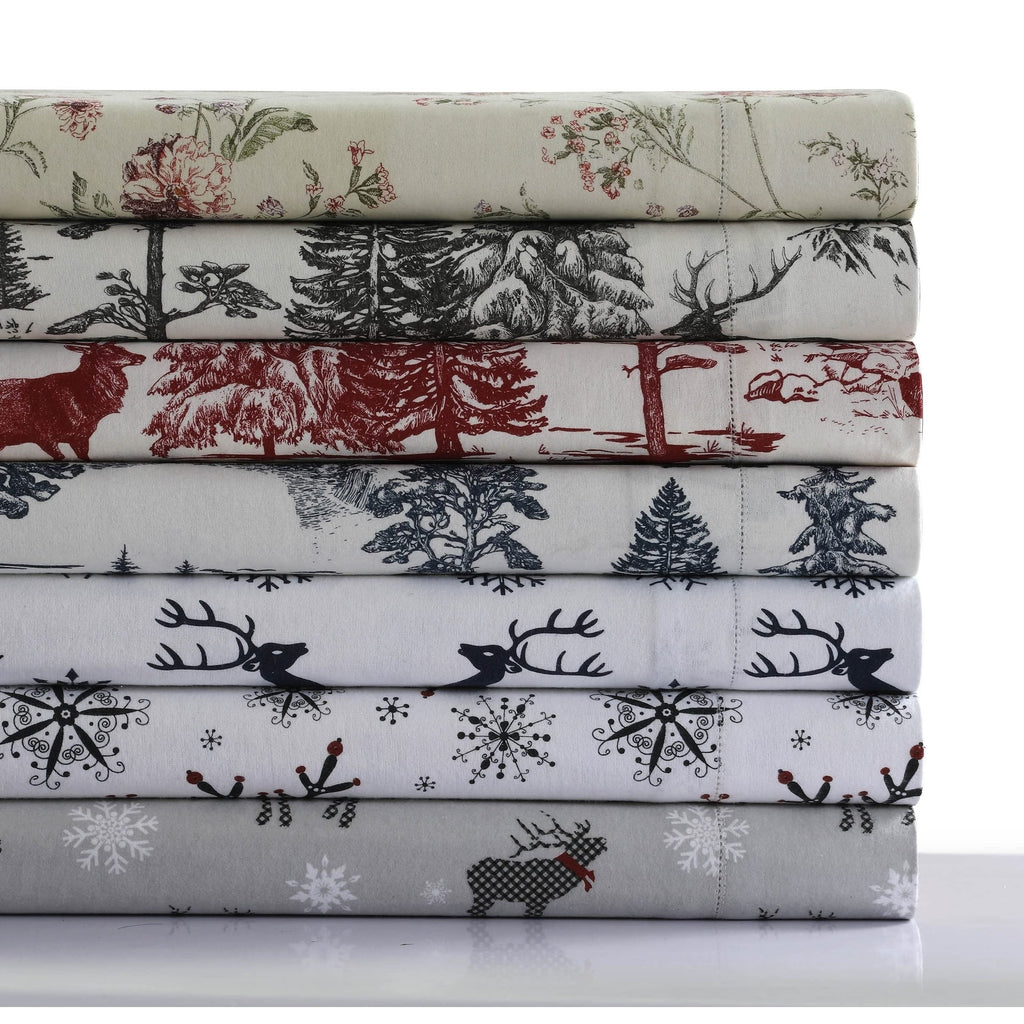 Flannel Sheets Twin XL Size - 100% Cotton Flannel Sheet Set, 200 GSM Deep Pocket Twin XL Flannel Sheets, 3 Piece