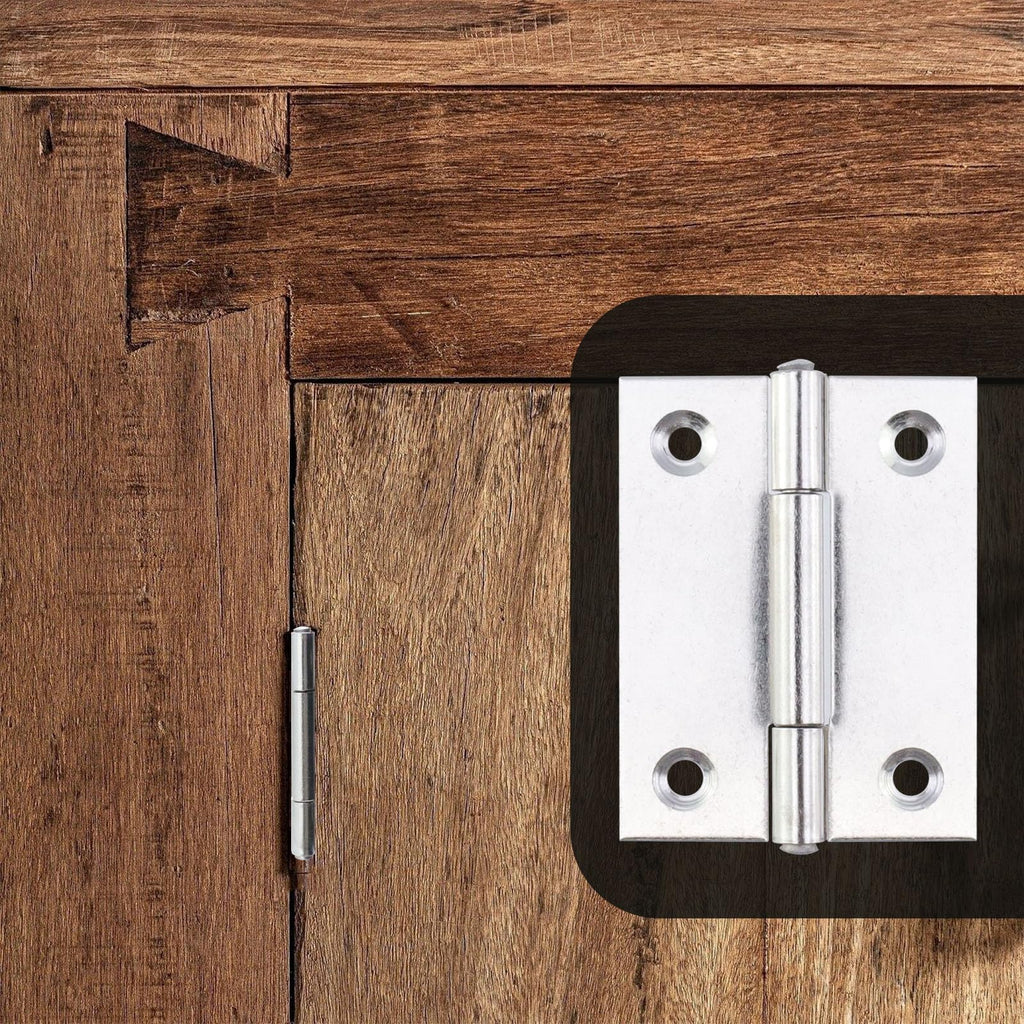 40PCS Stainless Steel Silver Folding Hinges, 2 Inch