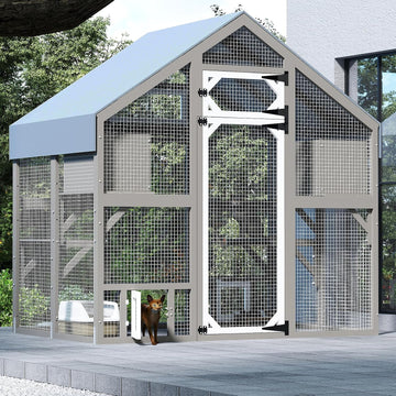 71"H Catio Outdoor Cat Enclosure Large Walk in Cat Patio for Cat
