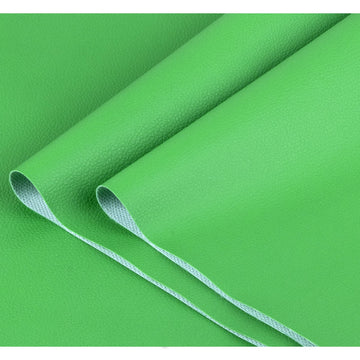 Faux Leather Sheet 54"x36" Durable Fabric for Upholstery, Home Decor, and DIY Sewing Projects (Green, 1 Yard)